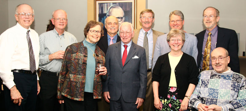 Colleagues and former residents honoring Dr. Melvin Figley at UW Medical Center